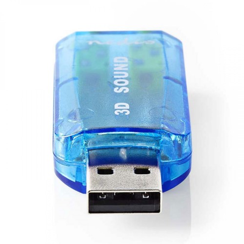USCR10051BU Sound Card, 3D sound 5.1, USB 2.0, Double 3.5 mm Connector 233-0000